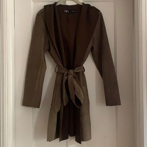 Zara suede cardigan/jacket